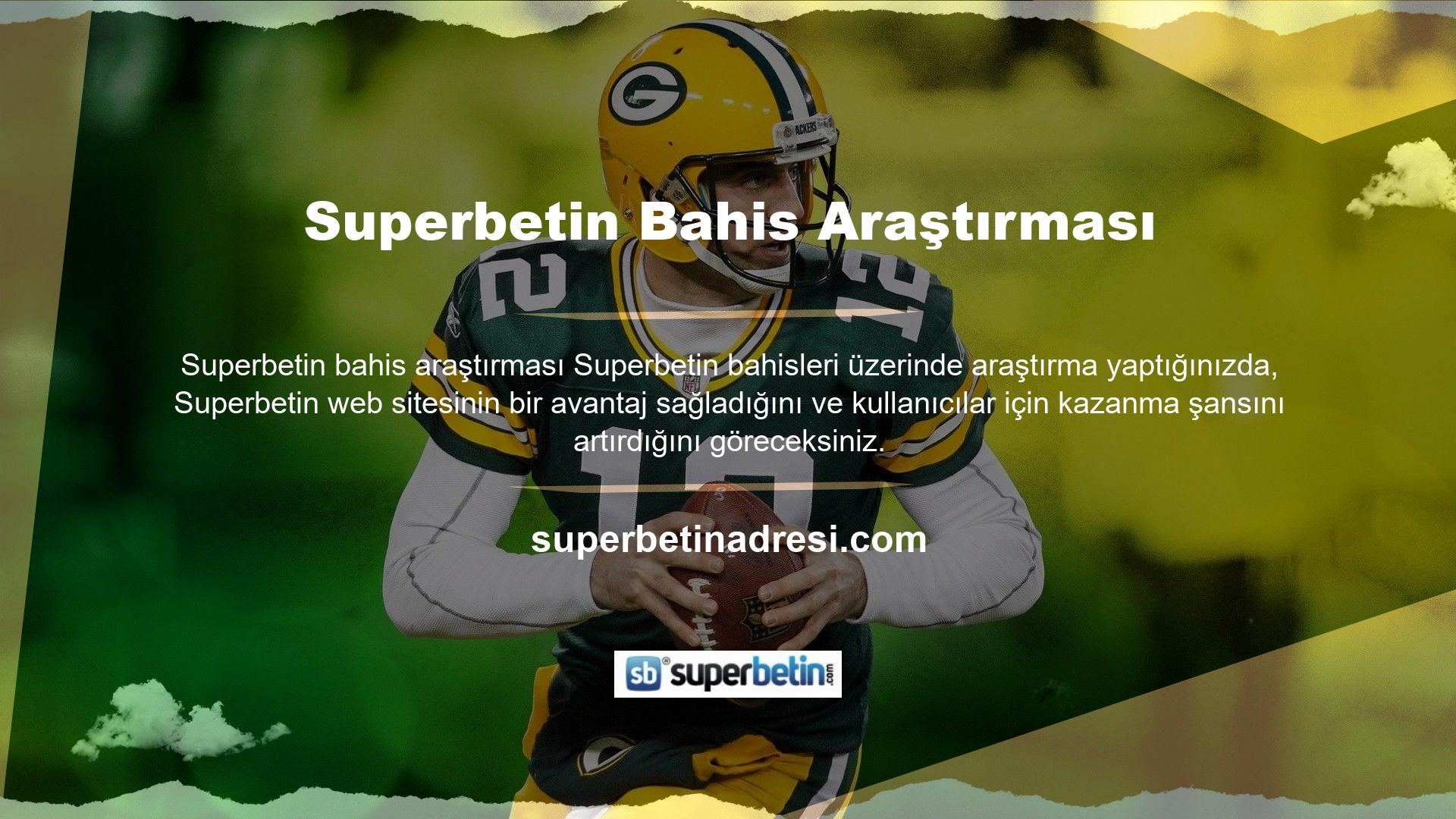 Amerikan futbol oyunlarına bahis yaparak para kazanabilir misiniz? Bu soruyu cevaplayarak, bir kullanıcının kullanıcı adını ve kazançlarını izlemek için Superbetin girişini kullanarak bu bölümü ana sayfada kullanabilirsiniz